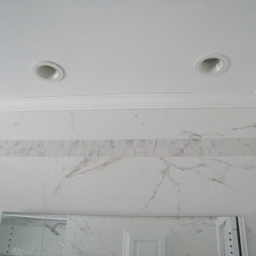 White marble bathroom, Vernon, CT