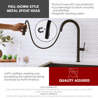 STYLISH Kitchen Sink Faucet Single Handle Pull Down Dual Mode Stainless Steel