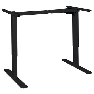 Esteem Height Adjustable Mobile Power Base for 48-72" Table Tops- Black