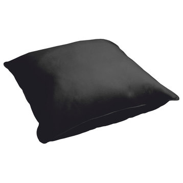 Outdoor Corded Floor Pillow Single 26, Hx26, Wx6, D, Black