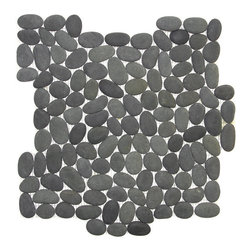 Black Honed Pebble Tile - Products