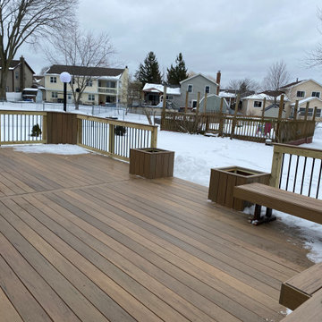 TimberTech Tigerwood Deck with Bench in Carol Stream, IL