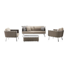 Manhattan Four-Piece Outdoor Lounge Set, Grey