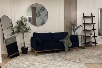 Trendy living room photo in Orlando
