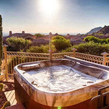 Jacuzzi Backyard at Sunset