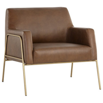 Cybil Lounge Chair, Vintage Caramel Leather