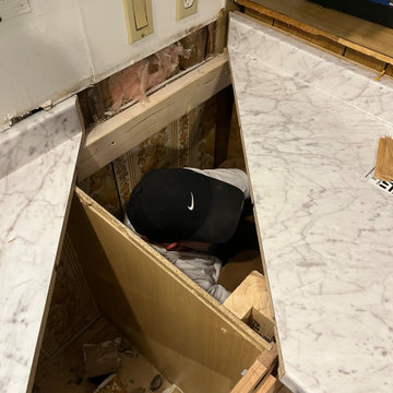 Kitchen sink cabinets redo
