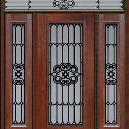 Prehung Sidelites-Transom Door 80 Fiberglass Tivoli Full Lite - Front Doors