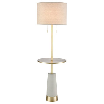 Stein World Below the Surface 2-Light Floor Lamp, Antique Brass/Silver