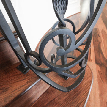 Project #74 | Circular Staircase with Hand-Forged Metal Panels