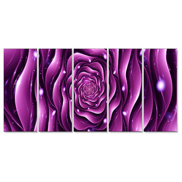 "Purple Rose" Digital Artwork on Cotton Canvas