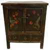 Consigned 19th Century Antique Chinese Painted Cabinet/Side Table