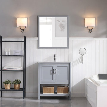 Luxury Metal Grey Vanity Set