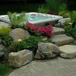 Hot Tub Installed Above-Ground With Spa-Set-In-Garden Effect (Long Island/NY): - Hot Tubs