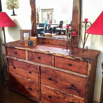 Freeform Style Mesquite Wood Bedroom Set