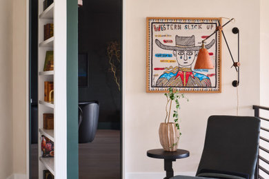 Example of a trendy home bar design in Austin