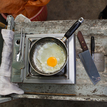 8. Set up a temporary kitchen.
