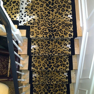 Animal print wool runner