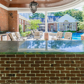 Wilding Estates Attached Cabana with Summer Kitchen