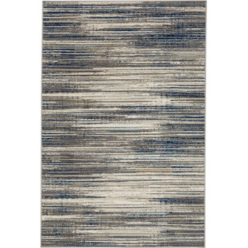 Mohawk Home Furie Stripe Grey/dark Blue 6' x 9' Area Rug