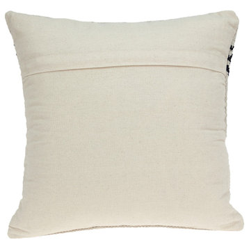 Parkland Collection Shaggy Bohemian Beige Pillow Cover With Poly Insert