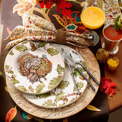 Autumn Turkey Tablescape - Dinnerware