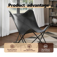 vidaXL Butterfly Chair, Versatile Utility 26" x 29.1" x 35.4", Black