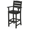 POLYWOOD Lakeside Bar Arm Chair, Black