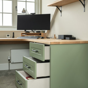 BESPOKE MODERN PAINTED HOME OFFICE IN REIGATE, SURREY