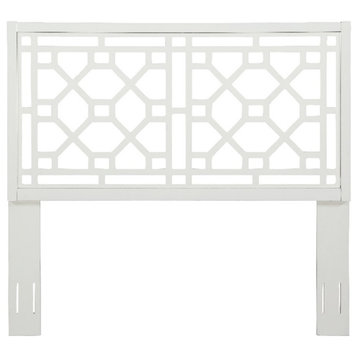 Thomas Chippendale White Adjustable Height Wood Headboard - Queen/Full