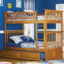 Caramel Latte Columbia Twin over Twin Bunk Bed - Bunk Beds