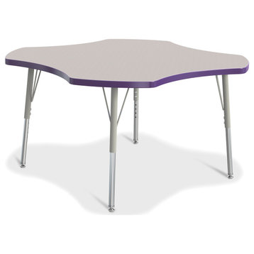 Berries Four Leaf Activity Table, E-height - Gray/Purple/Gray
