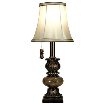 Trieste Marble Accent Lamp With Pull Chain