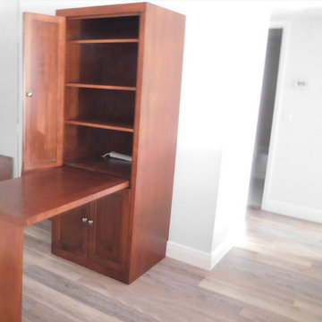 Versatile Space-Saving Hideaway Desk in Cabinet & Drawers