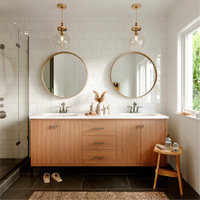 Karran 2-Hole 2-Handle Bathroom Faucet With Pop-Up Drain, Stainless Steel