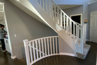 Inspiration for a staircase remodel in Calgary