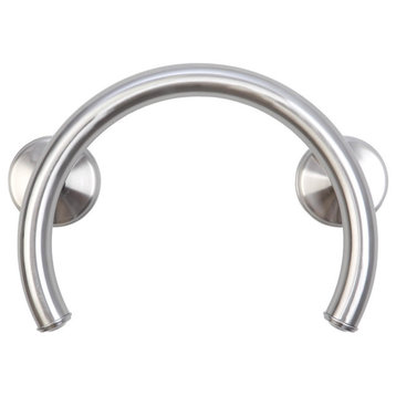 2-in-1 Tub and Shower Grab Ring with Grips and Anchors, Brushed Nickel