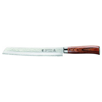 Tamahagane SAN Tsubame Pakkawood Bread Knife, 9"