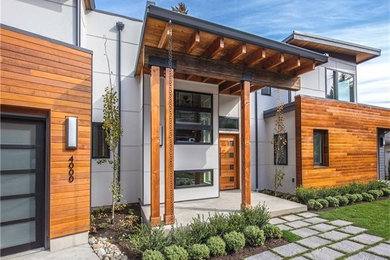 Minimalist home design photo in Seattle