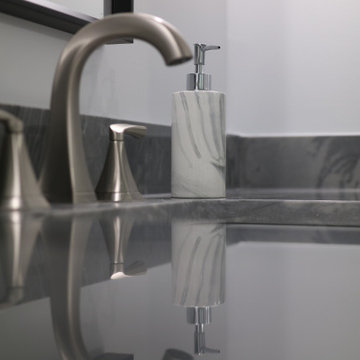 Soap Dispenser Detail with Polished Reflection