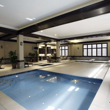 Glencoe, IL Indoor Lap Pool and Hot Tub