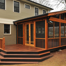backyard deck and porch