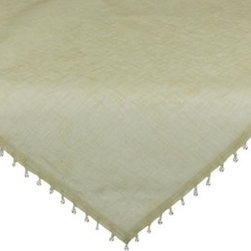 Xia Home Fashions - Beaded Sheer 34"x34" Table Topper - Tablecloths