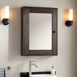 OSA TEAK MEDICINE CABINET - DARK GRAY - Medicine Cabinets