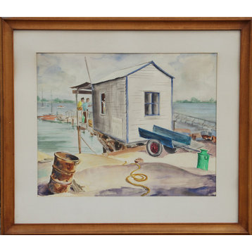 Eve Nethercott, Dock, Watercolor