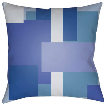 Modern by Surya Pillow, Sky Blue/Pale Blue/Blue, 22' x 22'