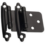 DoorCorner - Variable Overlay Cabinet Hinge, Pair, Flat Black - Type: Cabinet Hinge