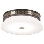 George Kovacs Lighting - George Kovacs Lighting P955-691-L Tauten, 12" 15W 1 LED Flush Mount - Minimal yet Intriguing. This modern Coal finish LETauten 12" 15W 1 LED Coal/Brushed Nickel  *UL Approved: YES Energy Star Qualified: n/a ADA Certified: n/a  *Number of Lights: 1-*Wattage:15w LED bulb(s) *Bulb Included:Yes *Bulb Type:LED *Finish Type:Coal/Brushed Nickel
