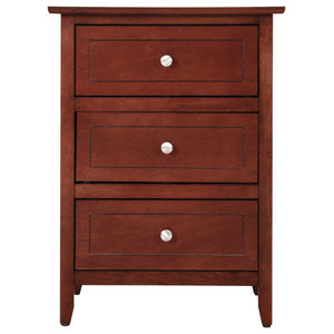 3 Colors 100% Solid Wood Night Stand With 3 Drawers by Palace Imports 