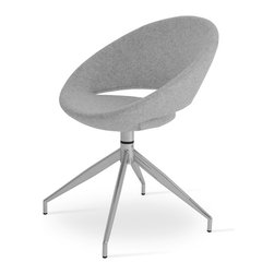 CRESCENT SPIDER-SILVER CAMIRA WOOL - Dining Chairs